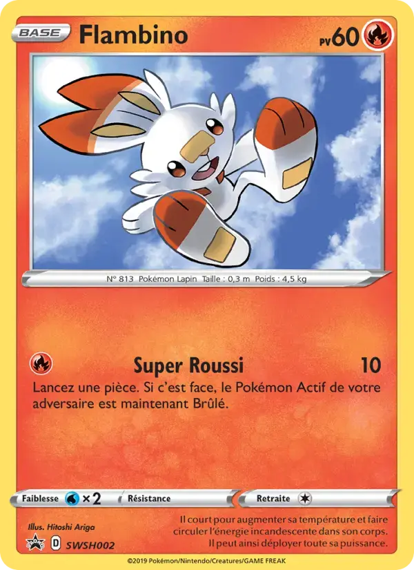 Carte Pokémon Flambino #SWSH002 — Promos Épée et Bouclier