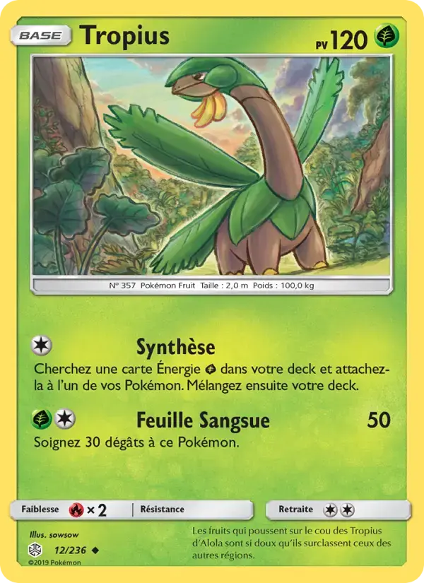 Carte Pokémon Tropius #12 — Éclipse Cosmique