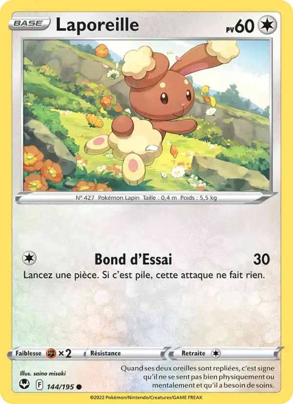 Carte Pokémon Laporeille #144 — Tempête Argentée