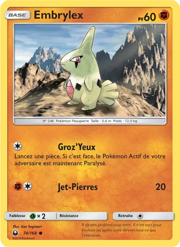 Carte Pokémon Embrylex #74 — Tempête Céleste