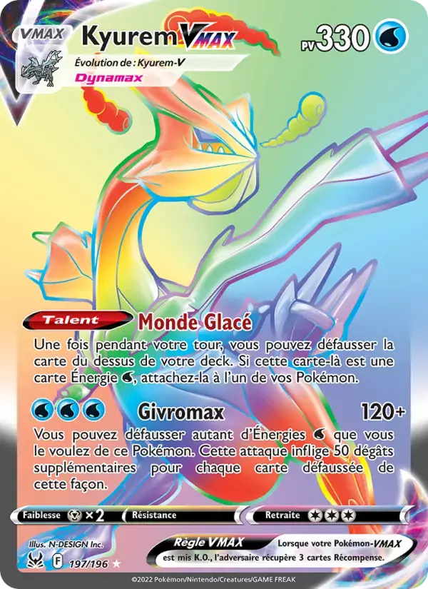Carte Pokémon Kyurem VMAX #197 — Origine Perdue