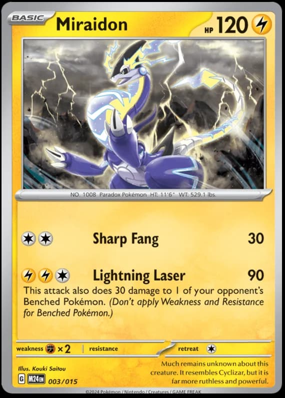 Carte Pokémon Miraidon #3 — 2024 Promo McDonald's