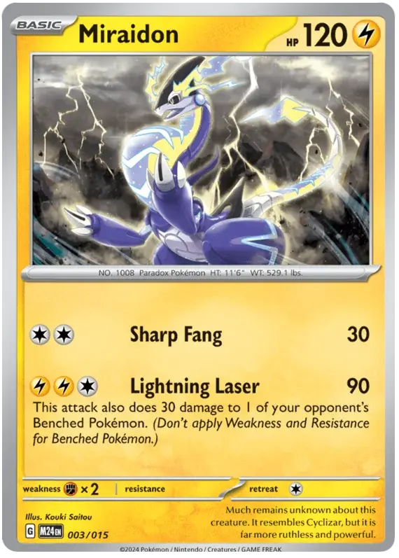 Carte Pokémon Miraidon #3 — 2024 Promo McDonald's