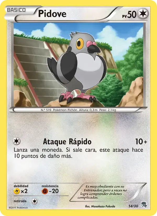 Carte Pokémon Pidove #14 — Kit du Dresseur NB (Zoroark)