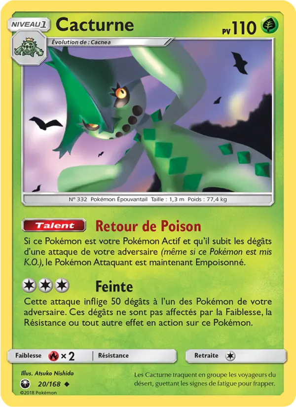 Carte Pokémon Cacturne #20 — Tempête Céleste