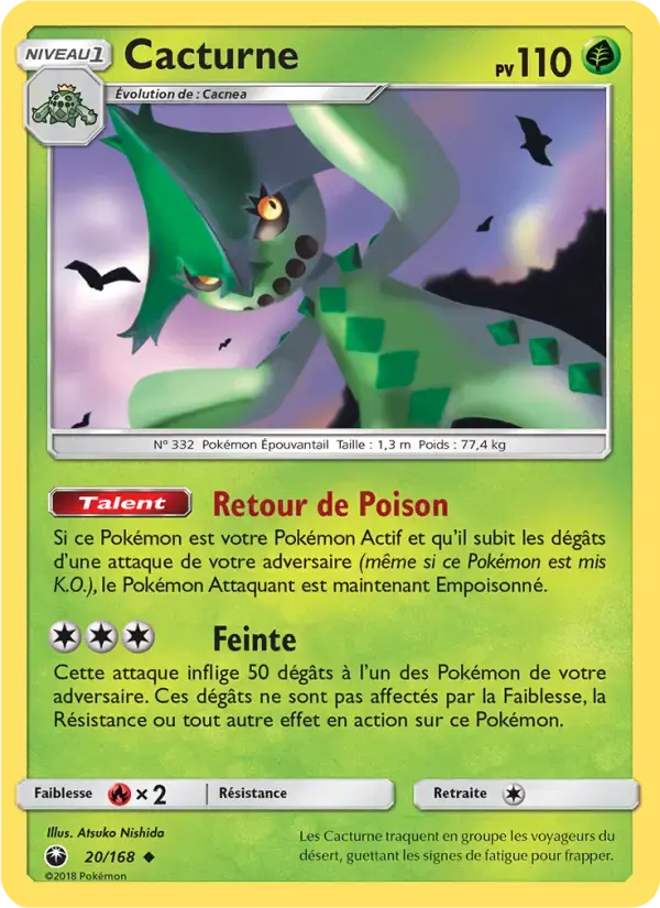 Carte Pokémon Cacturne #20 — Tempête Céleste