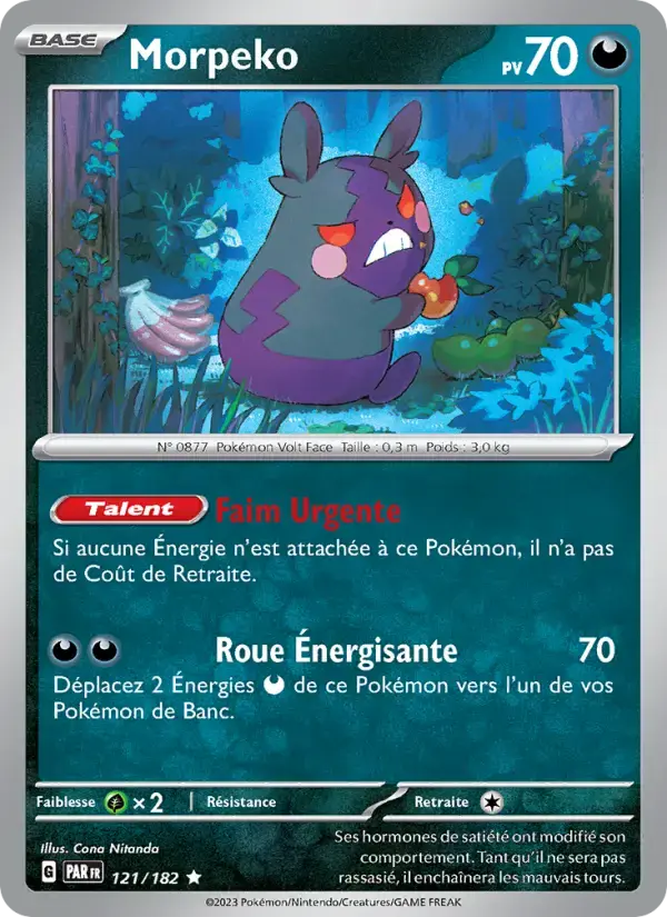 Carte Pokémon Morpeko #121 — Faille Paradoxe