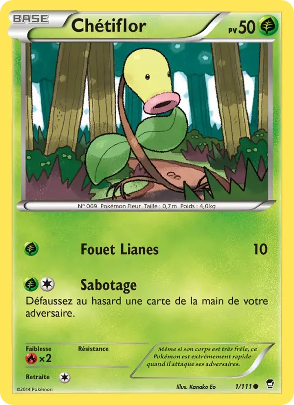 Carte Pokémon Chétiflor #1 — Poings Furieux