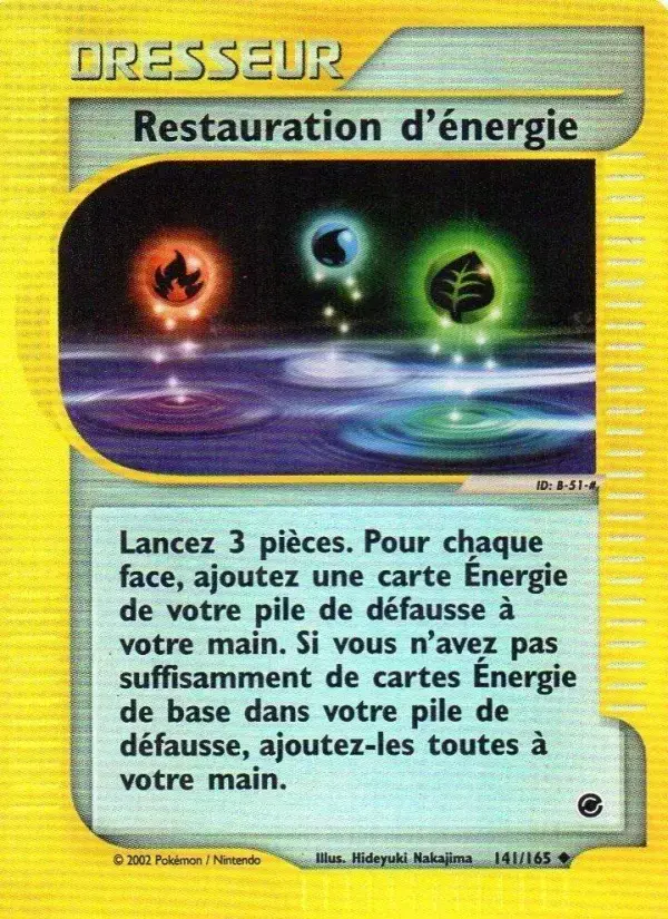 Carte Pokémon Restauration d'énergie #141 — Expédition