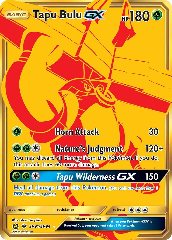 Tapu Bulu-GX #SV91 — Hidden Fates