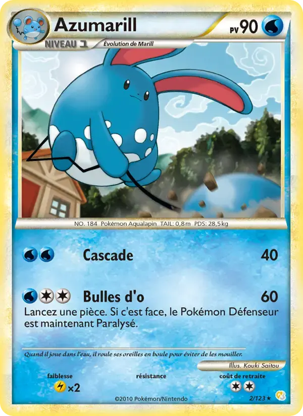 Carte Pokémon Azumarill #2 — HeartGold SoulSilver