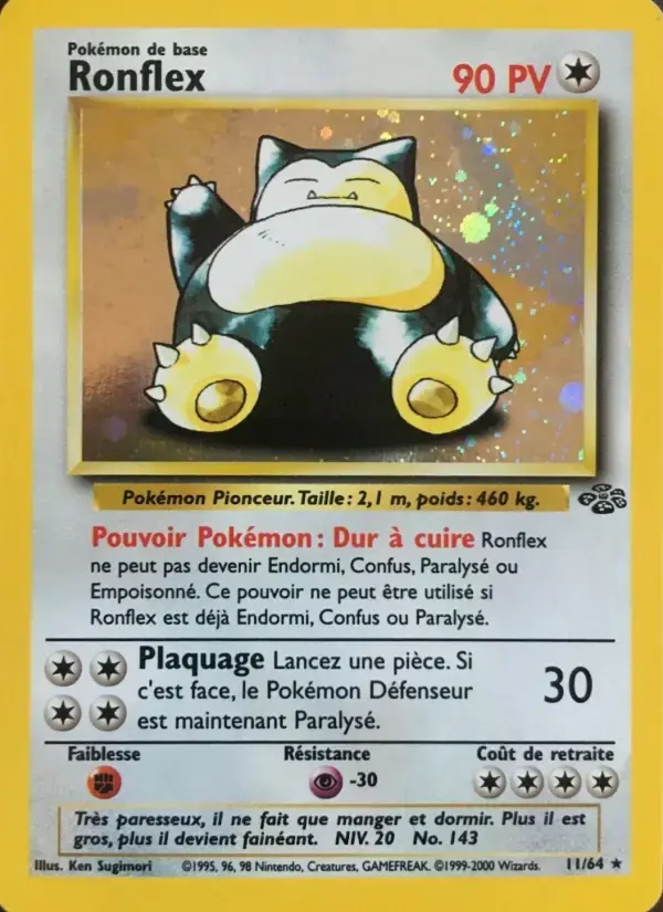 Carte Pokémon Ronflex #11 — Jungle