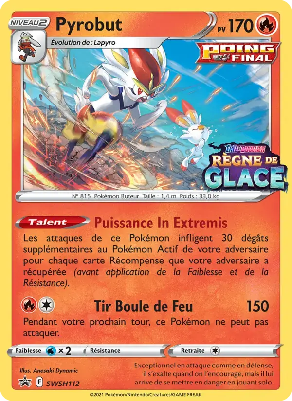 Carte Pokémon Pyrobut #SWSH112 — Promos Épée et Bouclier