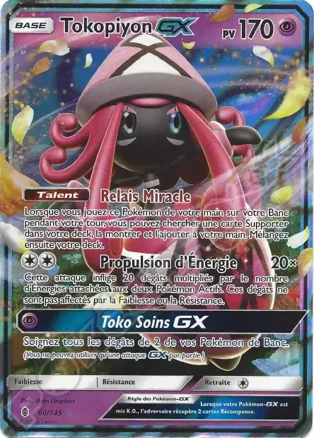 Carte Pokémon Tokopiyon-GX #60/145 — Jumbo