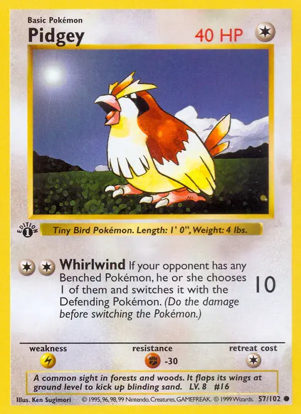 Pidgey #57 — Base Set