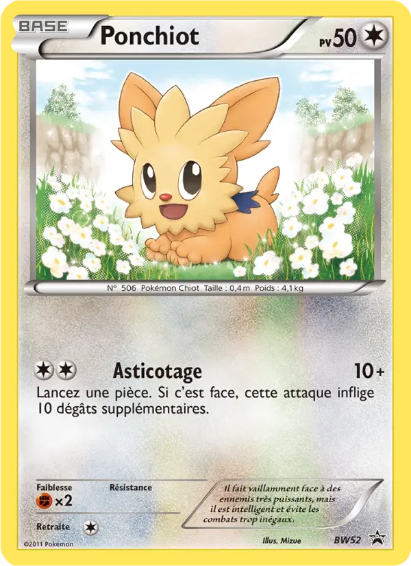 Carte Pokémon Ponchiot #BW52 — Promos Noir et Blanc