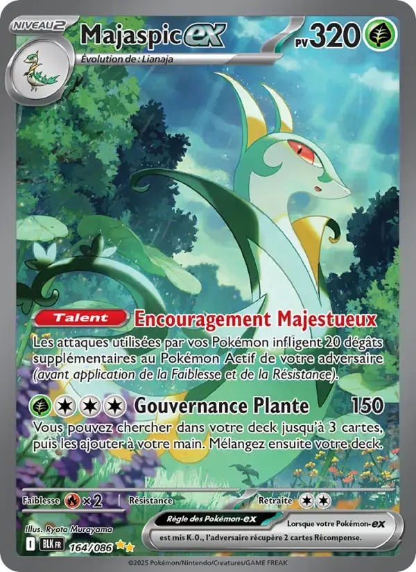 Carte Pokémon Majaspic-ex #164 — Foudre Noire