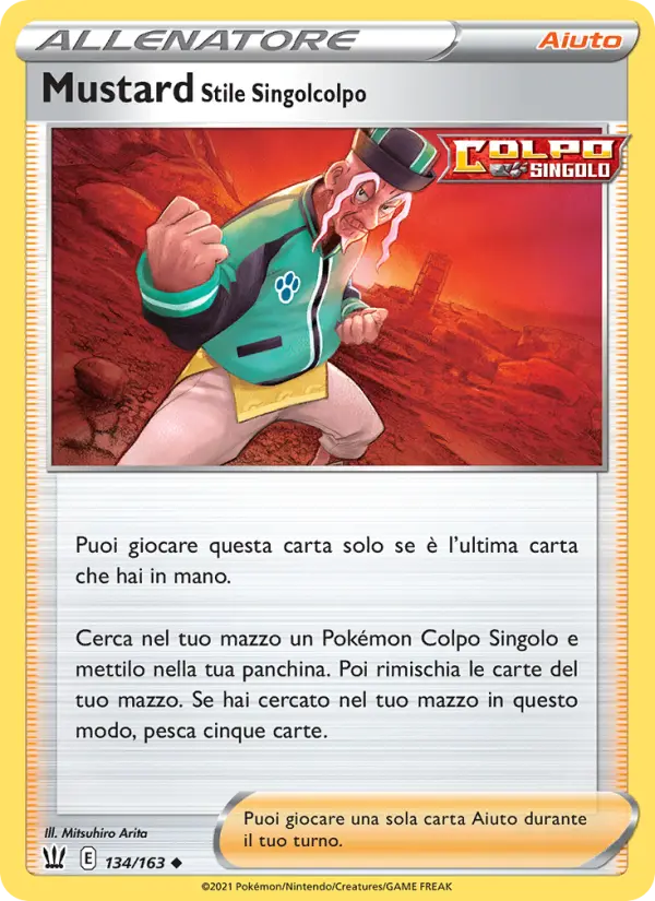 Carte Pokémon Mustar Style Poing Final #134 — Styles de Combat