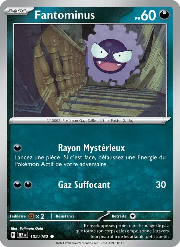 Carte Pokémon Fantominus #102 — Forces Temporelles