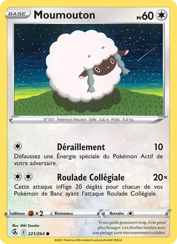 Carte Pokémon Moumouton #221 — Poing de Fusion