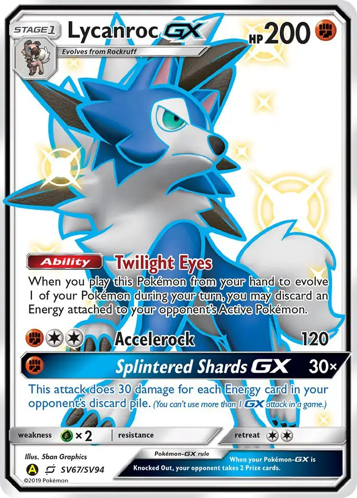 Lycanroc-GX #SV67 — Hidden Fates