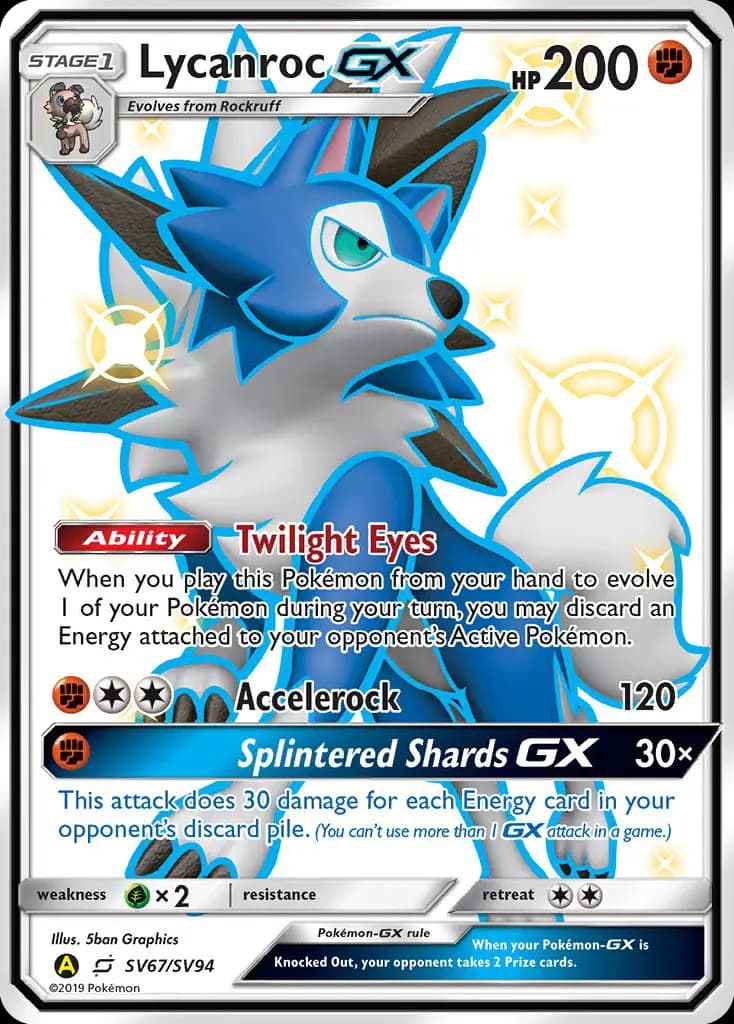 Lycanroc-GX #SV67 — Hidden Fates