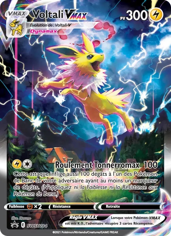 Carte Pokémon Voltali VMAX #SWSH184 — Promos Épée et Bouclier