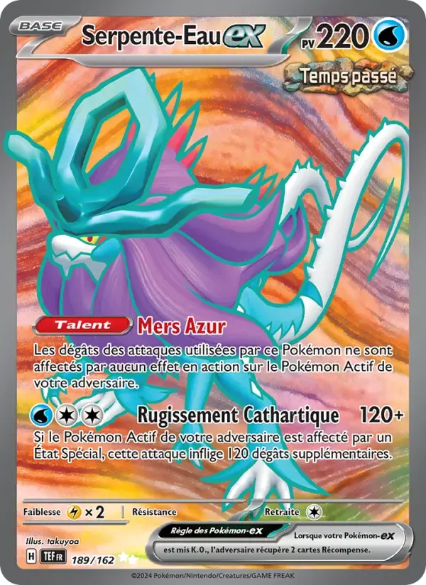Carte Pokémon Serpente-Eau-ex #189 — Forces Temporelles