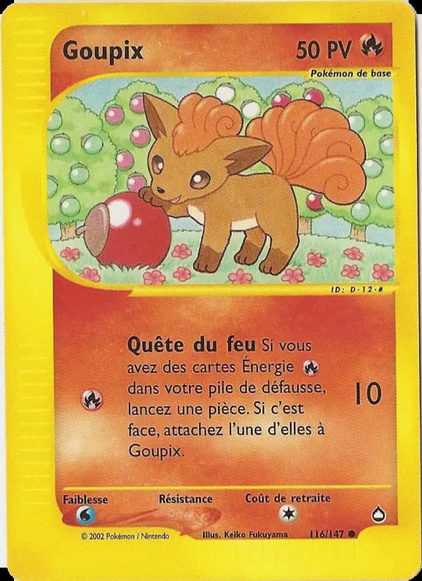 Carte Pokémon Goupix #116 — Aquapolis