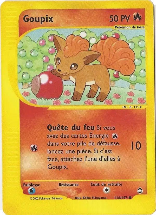 Carte Pokémon Goupix #116 — Aquapolis