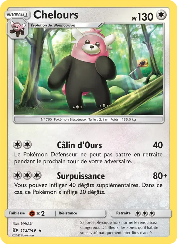 Carte Pokémon Chelours #112 — Soleil et Lune