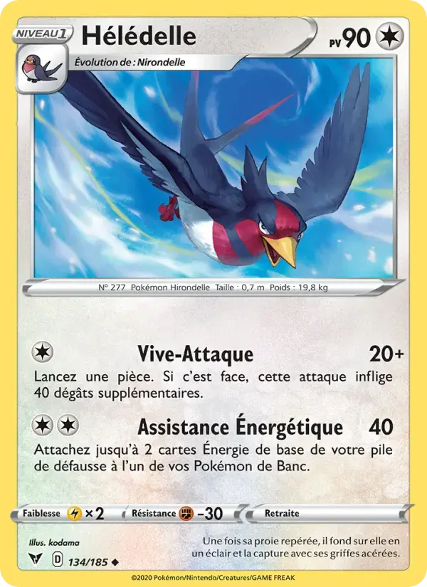 Carte Pokémon Hélédelle #134 — Voltage Éclatant