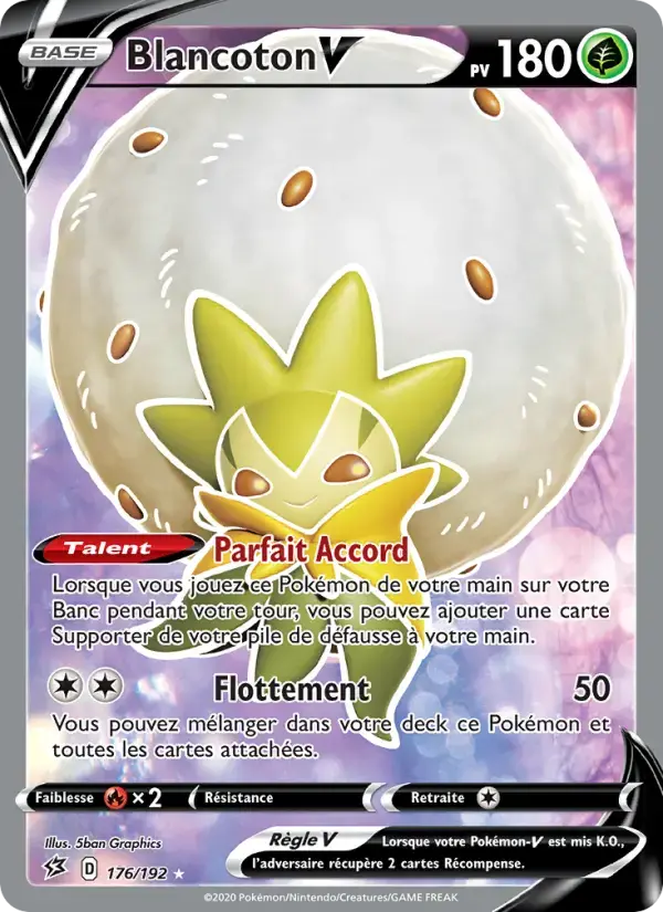 Carte Pokémon Blancoton V #176 — Clash des Rebelles