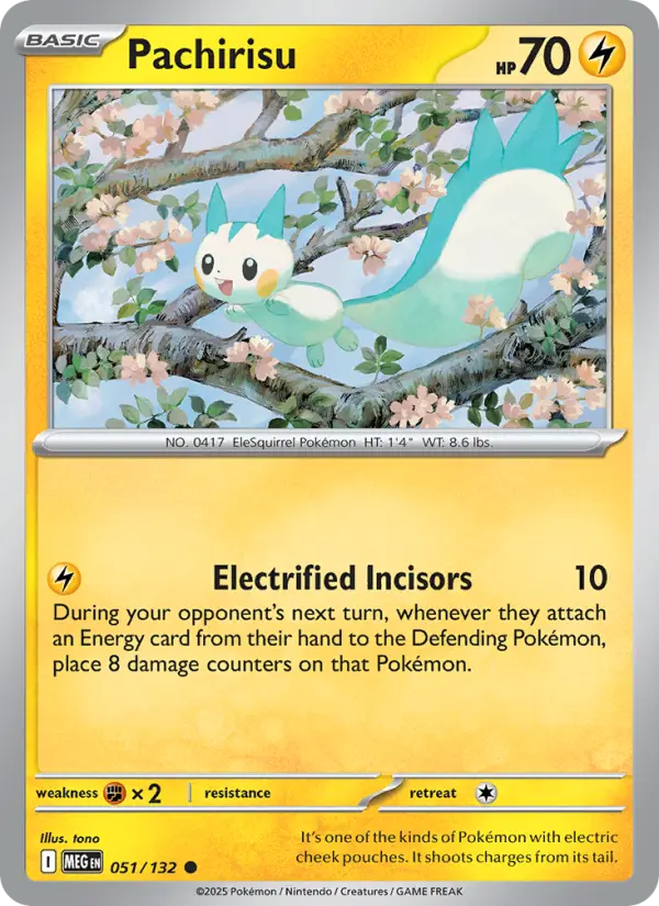 Carte Pokémon Pachirisu #051 — Méga-Évolution