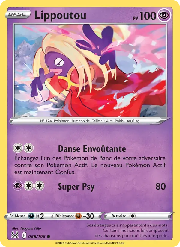 Carte Pokémon Lippoutou #068 — Origine Perdue