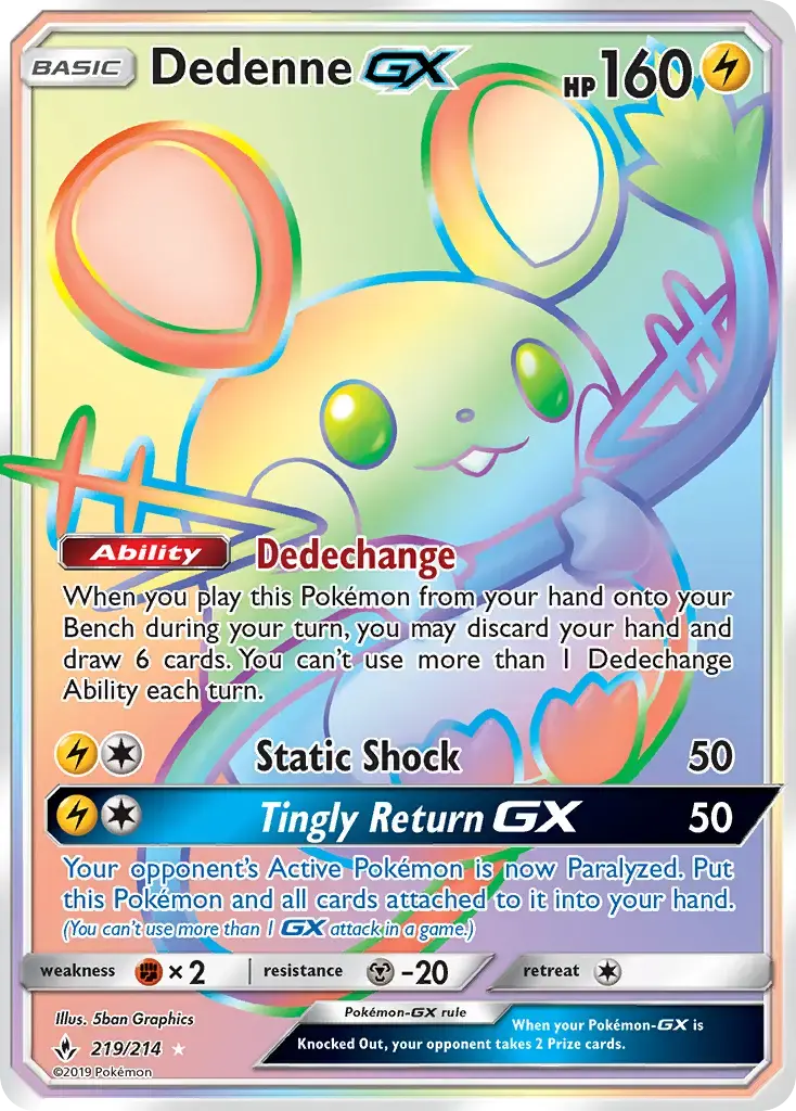 Dedenne GX #219 — Unbroken Bonds