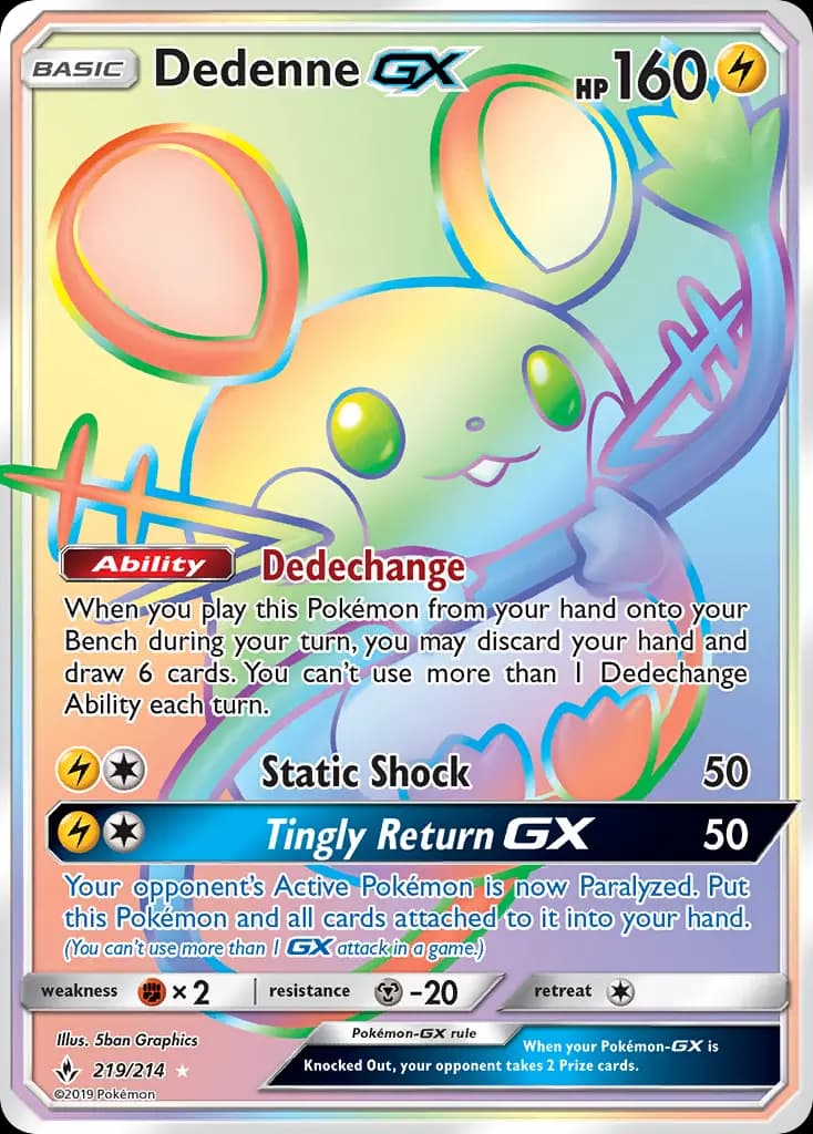 Dedenne GX #219 — Unbroken Bonds