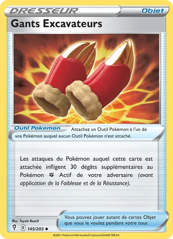 Carte Pokémon Gants Excavateurs #145 — Évolution Céleste