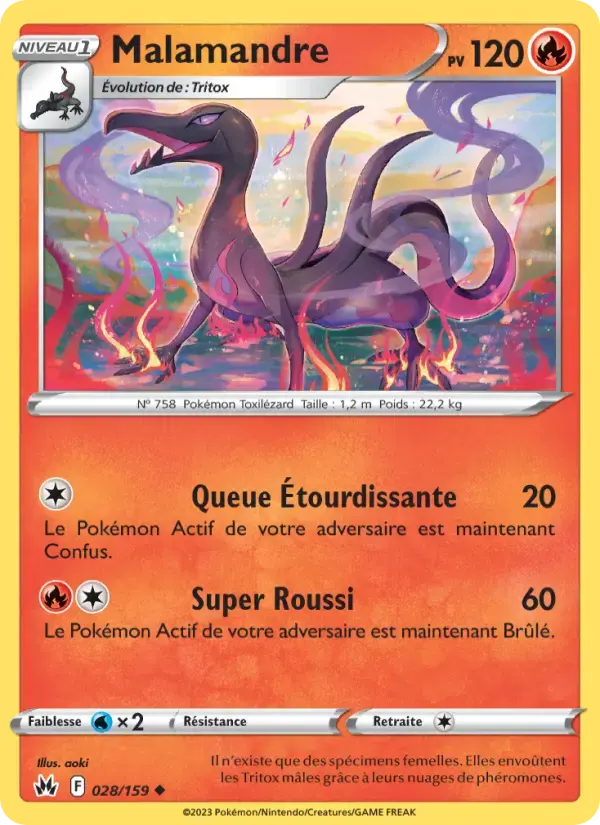 Carte Pokémon Malamandre #028 — Zénith Suprême