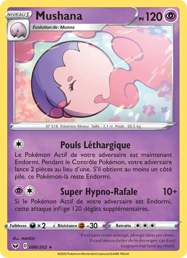 Carte Pokémon Mushana #88 — Épée et Bouclier