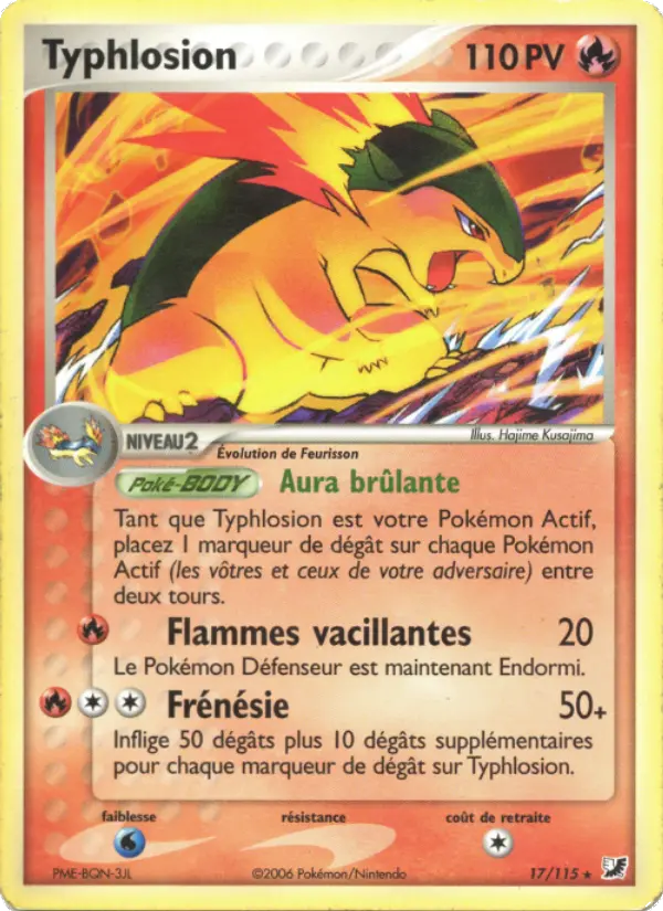 Carte Pokémon Typhlosion #17 — Forces Cachées