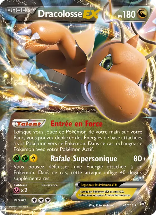 Carte Pokémon Dracolosse EX #74 — Poings Furieux