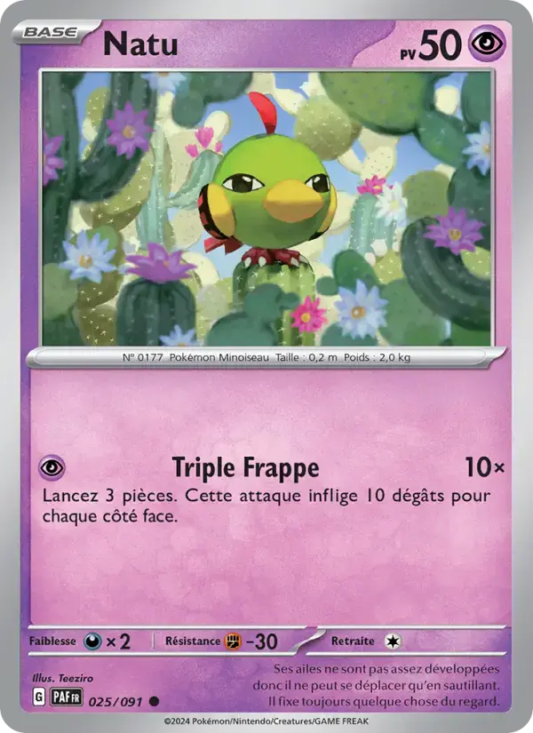 Carte Pokémon Natu #025 — Destinées de Paldea