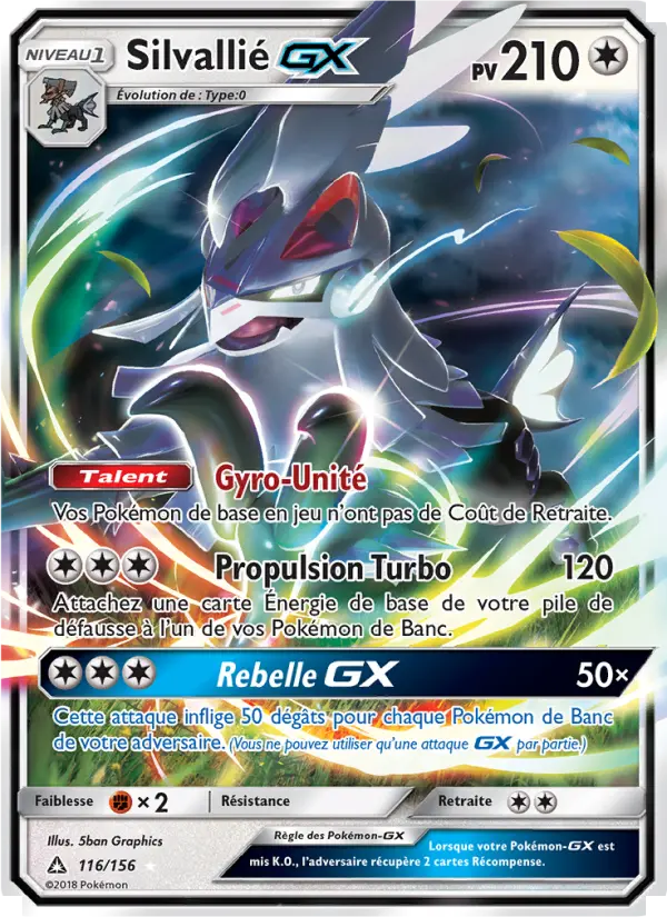Carte Pokémon Silvallié GX #116 — Ultra-Prisme