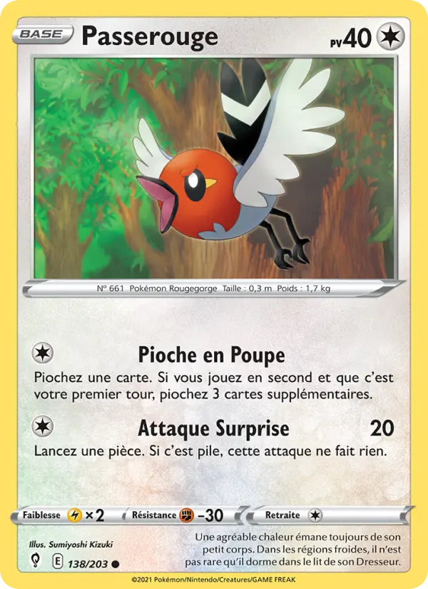 Carte Pokémon Passerouge #138 — Évolution Céleste
