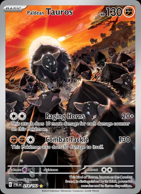 Paldean Tauros #218 — Paldea Evolved