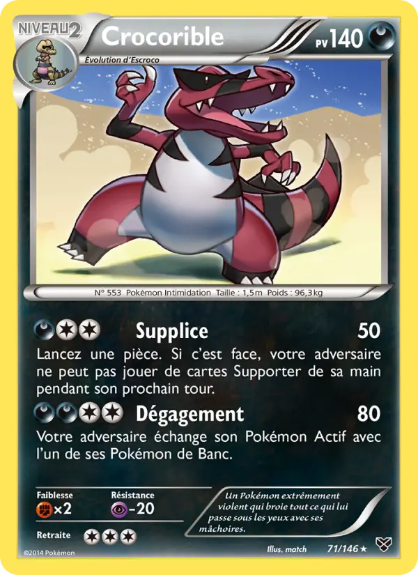 Carte Pokémon Crocorible #71 — XY