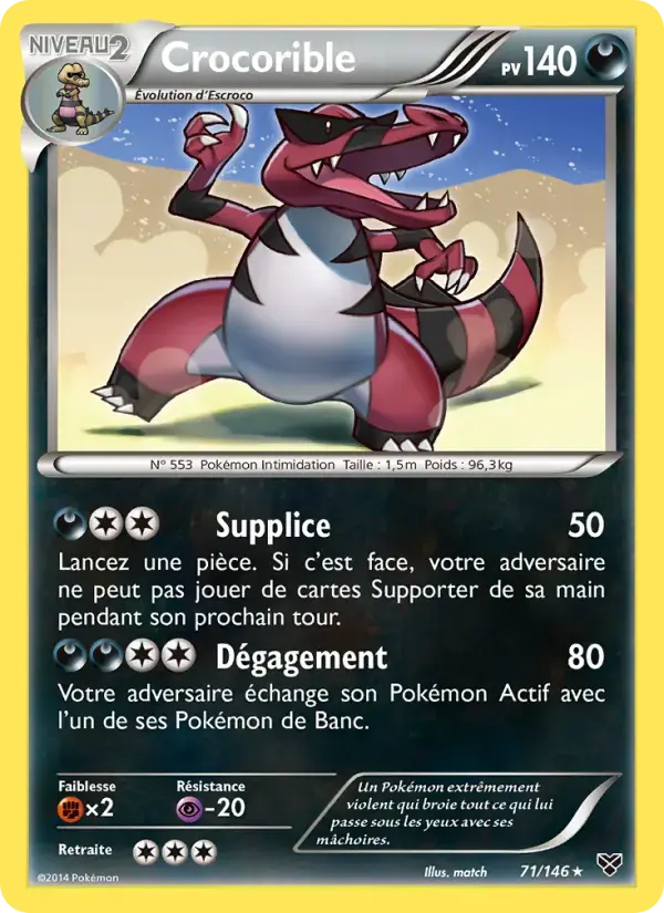 Carte Pokémon Crocorible #71 — XY