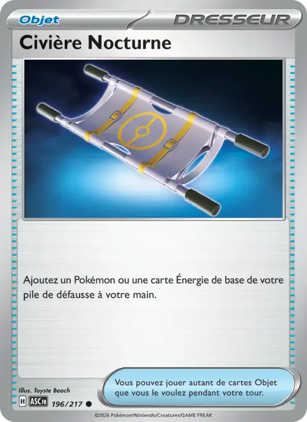 Carte Pokémon Civière Nocturne #196 — Héros Transcendants