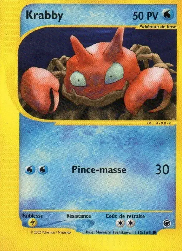 Carte Pokémon Krabby #115 — Expédition